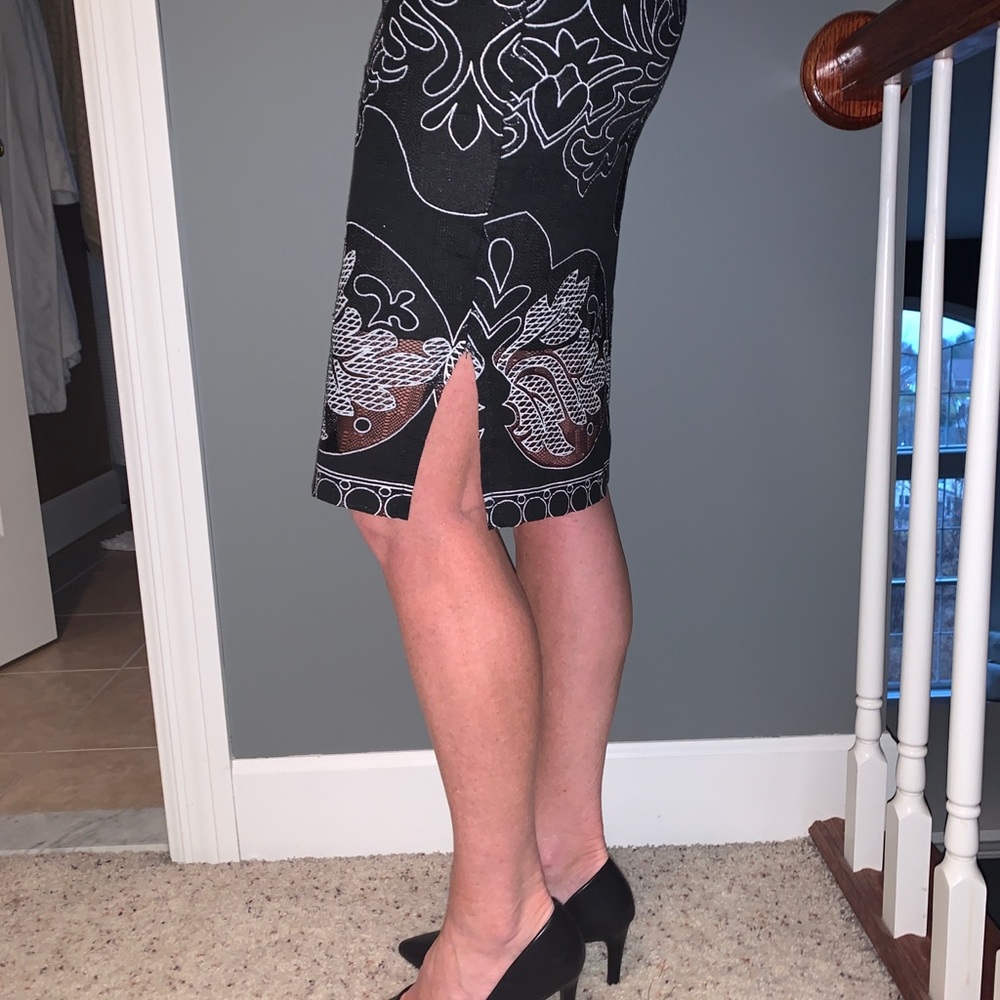 Black cut out skirt